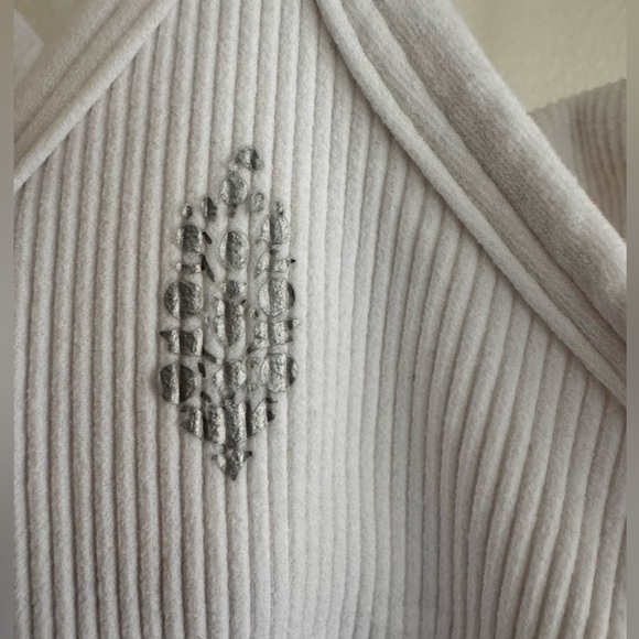 Free People FP Movement Happiness Runs Onesie White Ribbed M/L - Picture 4 of 5